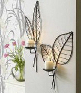 Fields Garden Iron Art Candleholder Wall-mounted Candlelit Candlelit Candleholder Wall wall Wall View Wall Wax Candleholder Living-room Candleholder Adornment
