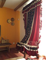 Waltz at night ~~ European style American country retro velvet cotton texture handmade curtains