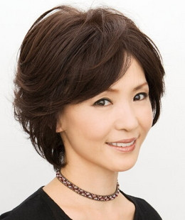 17 new real hair wig in old age wig lady shorthair middle-aged lady short curly hair mother live-action wig