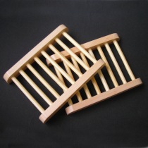 Printed rabbit * Momo soap holder Wooden soap tray Soap box Wood color 40g