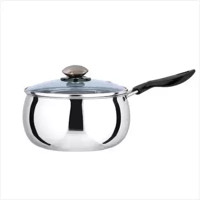 Stainless steel milk pot Pearl milk pot Single handle soup pot Instant noodle pot Induction cooker Suitable for 14cm 16cm 18cm