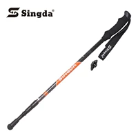 Siêu nhẹ 7075 que carbon cứng chính hãng Kính thiên văn gấp bằng sợi carbon cầm tay Đi bộ đường dài ngoài trời gậy đi bộ gấp gọn có đèn