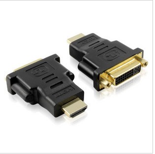 HDMI revolution DVI Mother's head gilded connector DVI turn HDMI head HDMI to DVI graphics card adapter