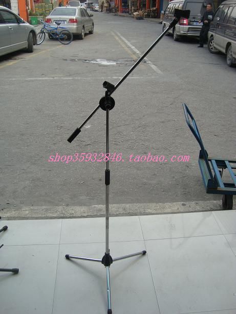 Silver white microphone holder adjustable in height microphone holder microphone holder on floor microphone stand