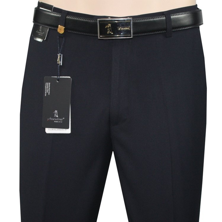 Summer, spring and autumn woodpecker business straight suit trousers men's work-free ironing suit trousers middle-aged trousers