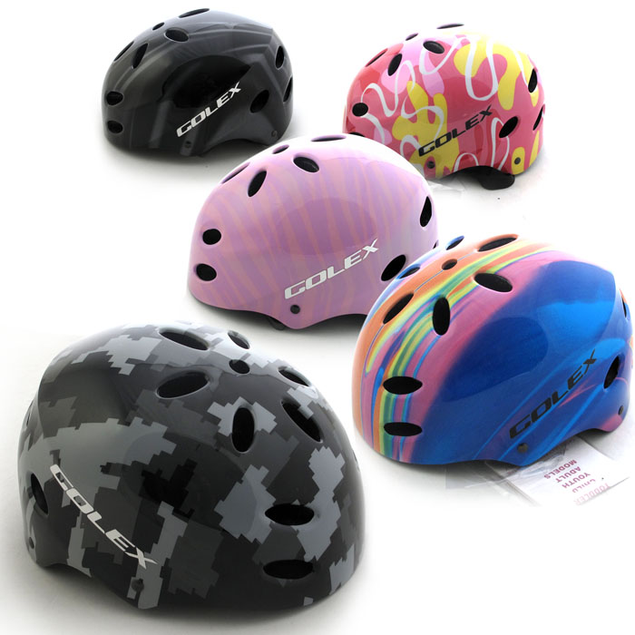 New products in Europe and America] GOLEX color clothing series roller skating extreme sports dead fly riding helmet 17 holes large, medium and small sizes