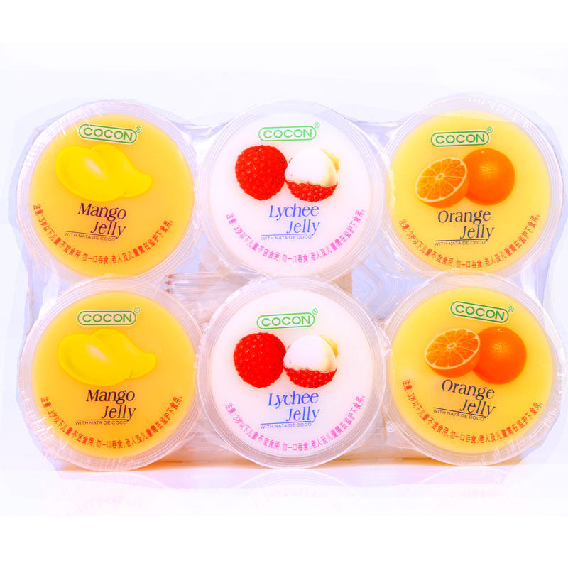 【天猫超市】马来西亚进口果冻 可康牌椰果布丁多口味118g*6杯