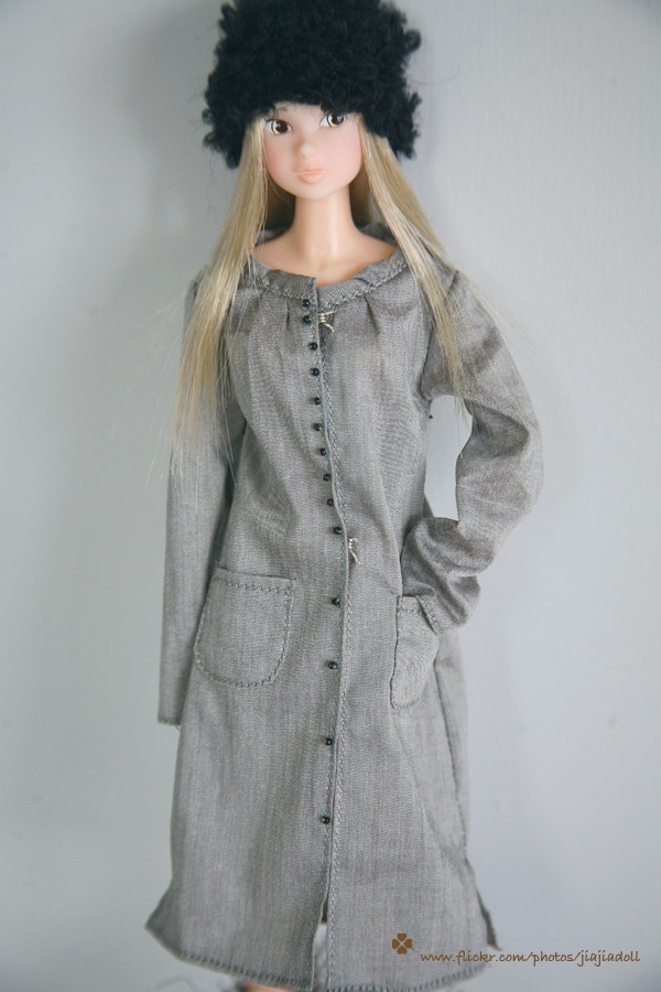 Gaga Hand-Grey Long Shirtdress momoko Blythe Araki jerryberry fr