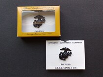 USMC US Marine Corps ship cap emblems black brand-new with packaging (spot)