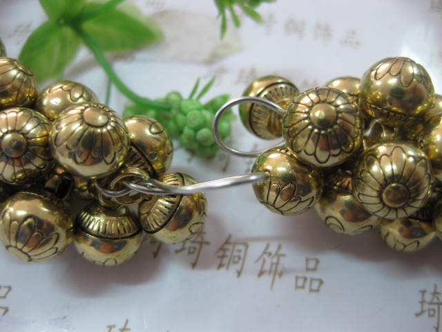 Wholesale 8MM pure BRASS buttons jewelry hand chain material SINKER CHRYSANTHEMUM BRASS flower buttons