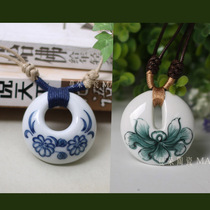 Ceramic blue and white fashion jewelry pendant personalized fashion jewelry pendant pendant exquisite boutique characteristic pendant