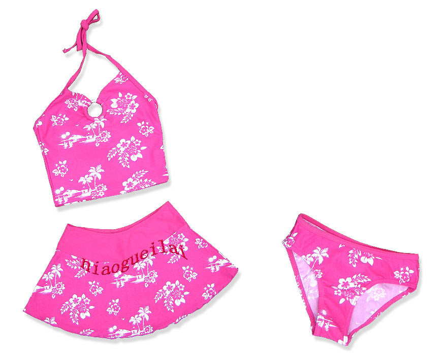 Foreign trade Original single three sets of children swimsuit two-style girl girl bikini ★105178 #☆4-7