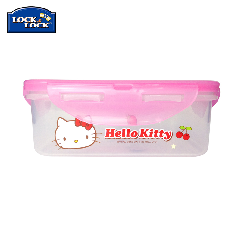 乐扣乐扣Hello Kitty塑料保鲜盒460ml 可爱粉色小饭盒HPL814-KT