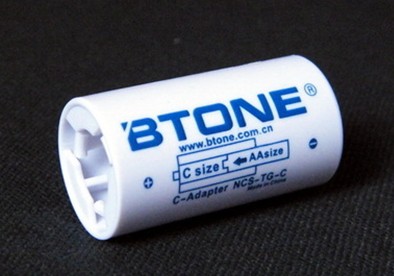 Bite source battery conversion tube converter 5th battery to 2nd battery AA to C SIZE
