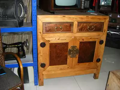 During the Republic of China, very beautiful Lianer Cabinet * doors and drawers are all embedded in the whole Sakura wood board (bag really old)