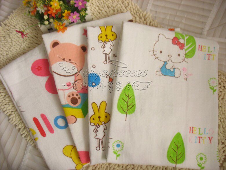 Cotton printed one side gauze and one side honeycomb baby adult bath towel 75*145cm