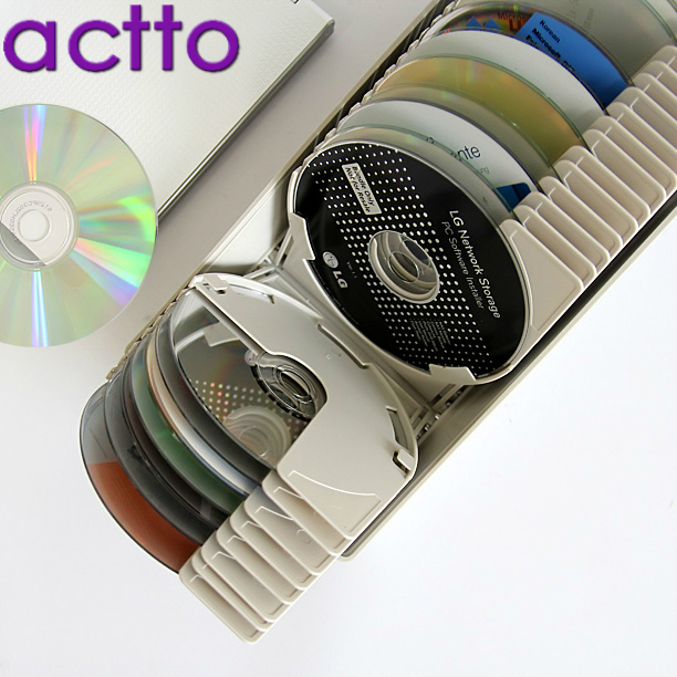 ACTTO CD box high - grade CD box large capacity DVD disc storage box creative tag retrieval 50 tags