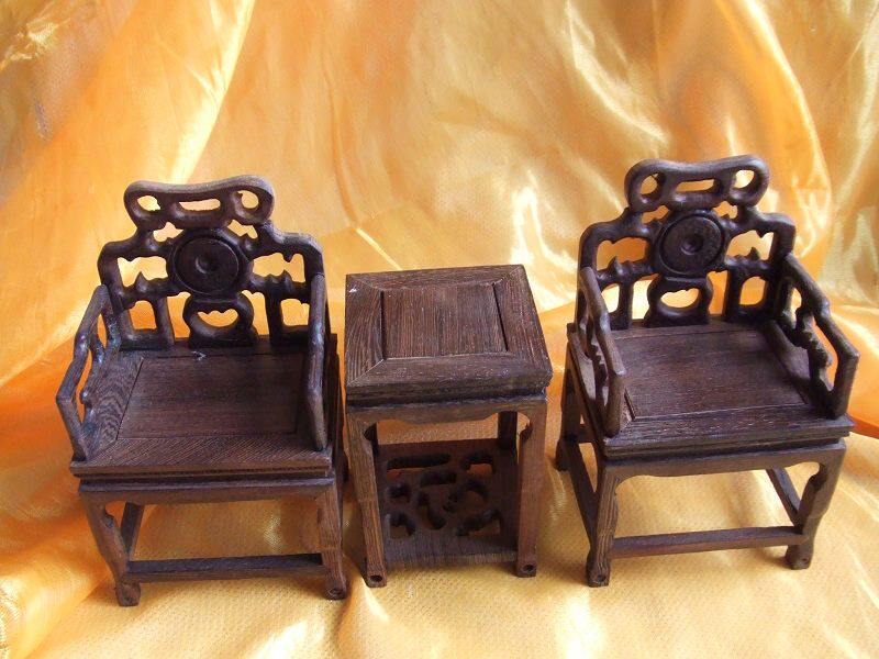 Red Wood Crafts Miniature Red Wood Furniture Halal Chairs Furniture Models Chicken Wings Wood Furniture-Taobao