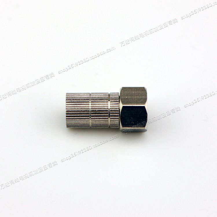 Spiral self-tightening type 75-5F head cable TV connector direct line F head can be wired F head Metric