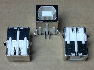 USB square mouth mother Seat B type D shape 90 degree bending foot high quality environmental protection