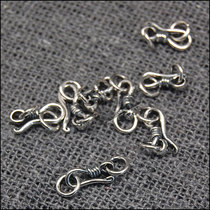 Sunflower shop new popular 925 pure necklace bracelet anklet buckle 2 ring buckle silver accessories DIY jewelry tail buckle