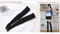 M-201112-67] Black knee socks momomoko doll