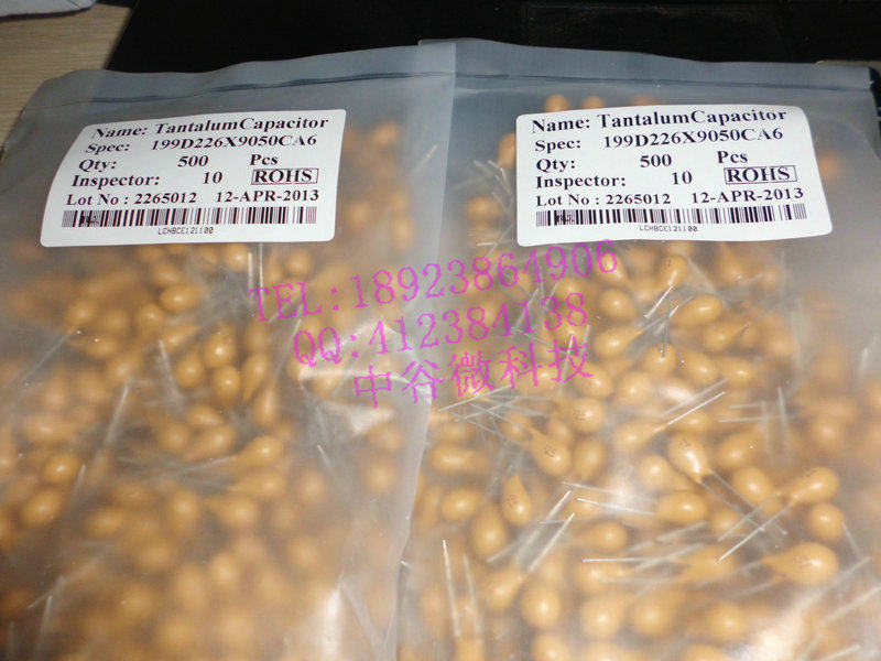 New environment-friendly direct tantalum capacitor 199D226X9050CA6 50V22UF tantalum electrolytic capacitor