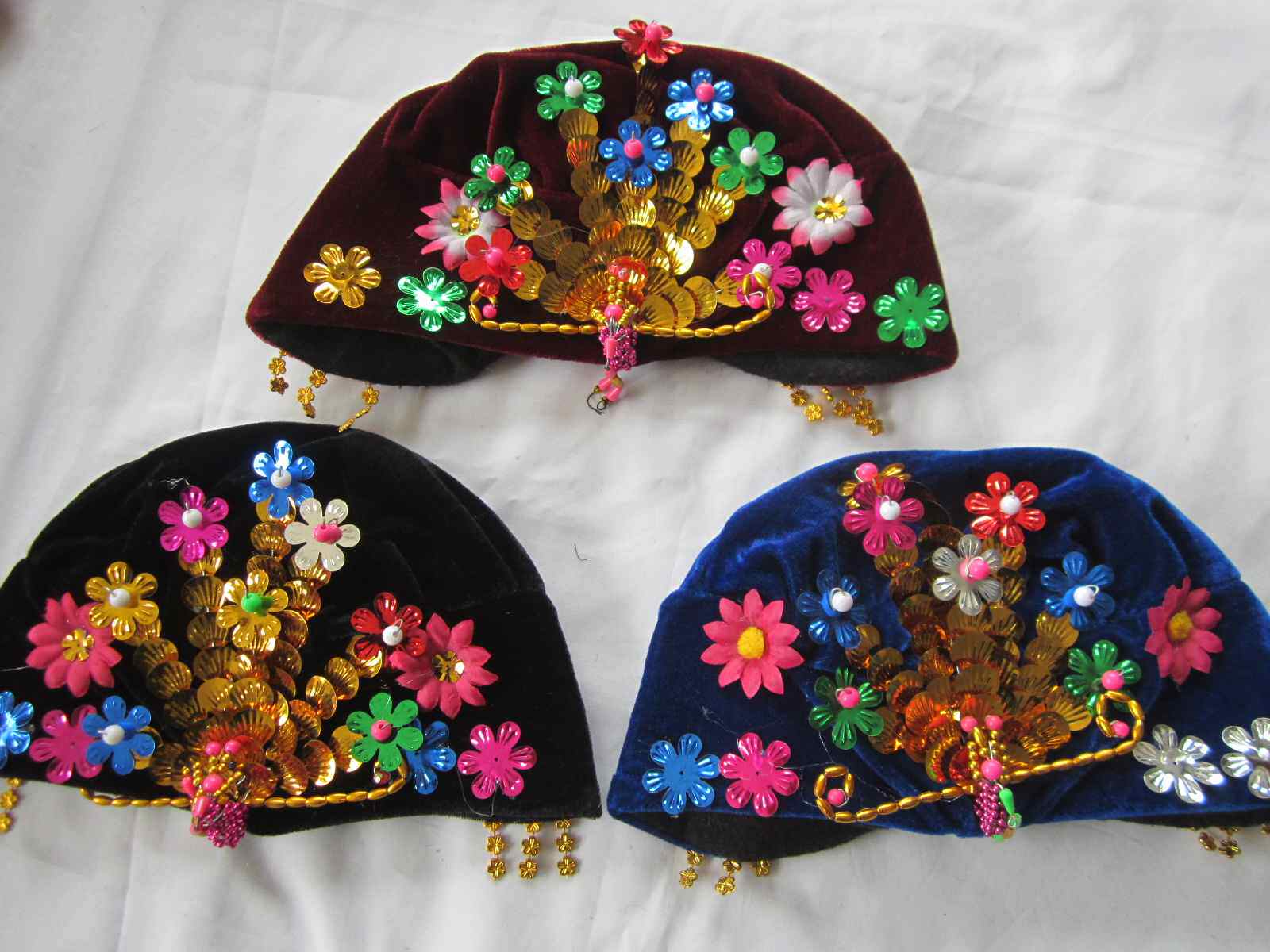 Ladies life hat Ladies phoenix hat fabric velveteen welcome wholesale 3 colors high-grade Phoenix crown female life hat