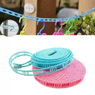 Fence-type windproof clothesline Japanese-style non-slip clothesline Hook rope trapezoidal structure clothesline 5 meters