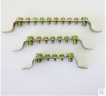 Factory direct sales 2 5*25mm 7 holes grounding copper row grounding wire terminal ground row wiring terminal copper terminal