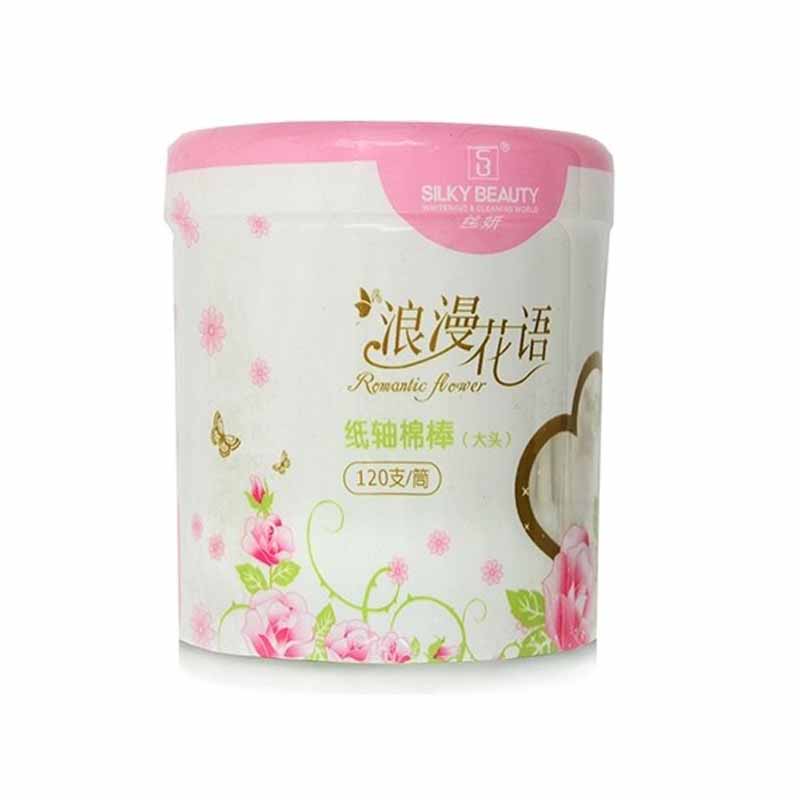 丝妍双头纸棒大头美妆卸妆棉签消毒棉棒纯棉美容棉签化妆棉120支