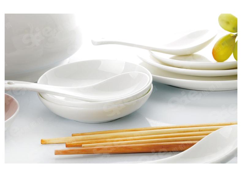 Round cutlery Chinese small pan white solid pat Bone China 4 Inch Seasonings Dish Home Eat Dish Dinner Plate Low Price Crazy Snatch