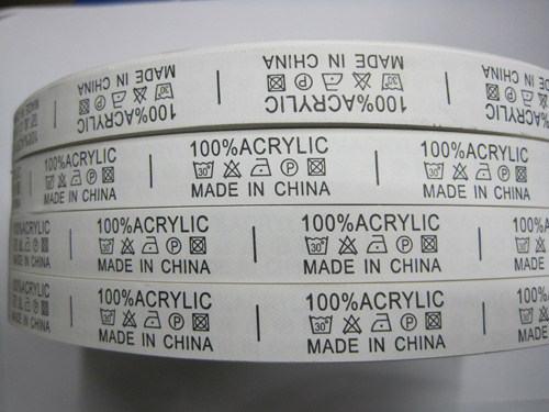 Ingredient standard ACRYLIC Visual Spot China made water washing label custom printing tie - tailor