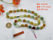 Natural Jade colorful fashion Jade jade necklace with certificate number 102330