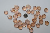 Pink glass beads flat beads fish tank aquarium vase landscaping home improvement stone crown value-added and low-cost 2 yuan 30 pieces