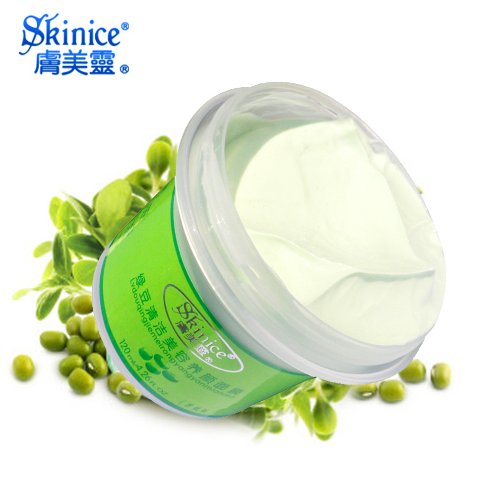 skinice/肤美灵绿豆清热养颜防护面膜 控油补水收毛孔去黑头120g