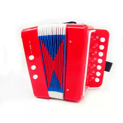 -Children's small accordion early education Children's accordion diatonic scale 2 bass 7 keys Red