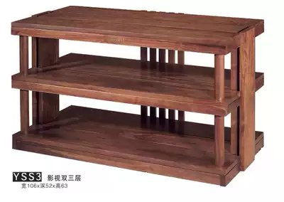 Jazz rack-film and television double three layers-power amplifier stand-all solid wood cabinet-audio equipment rack-freight to pay