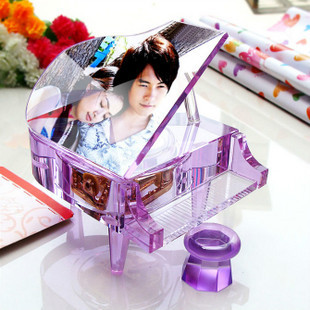 Crystal piano birthday gift female special creative crystal music box octave box crystal piano sound