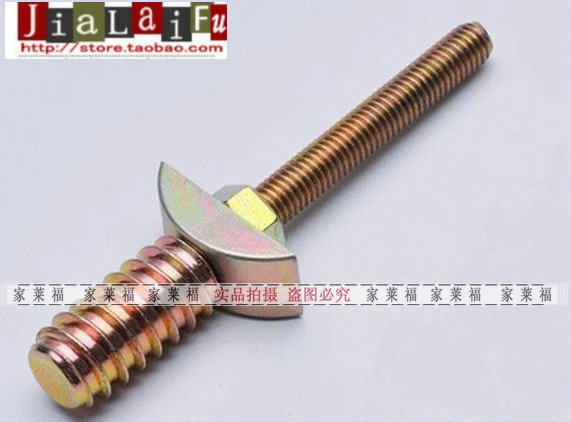 Furniture hardware headboard connecting piece Half moon four-in-one-fit piece assembly piece-wardrobe overall cabinet large class table