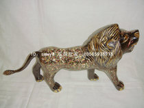 20 inch boutique male lion Pakistan bronze ware Pakistani handiwork 50 cm manufacturer direct