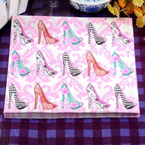New listed colour napkin Colour paper towels large handkerchief Fine Face Towels High Heel Shoes
