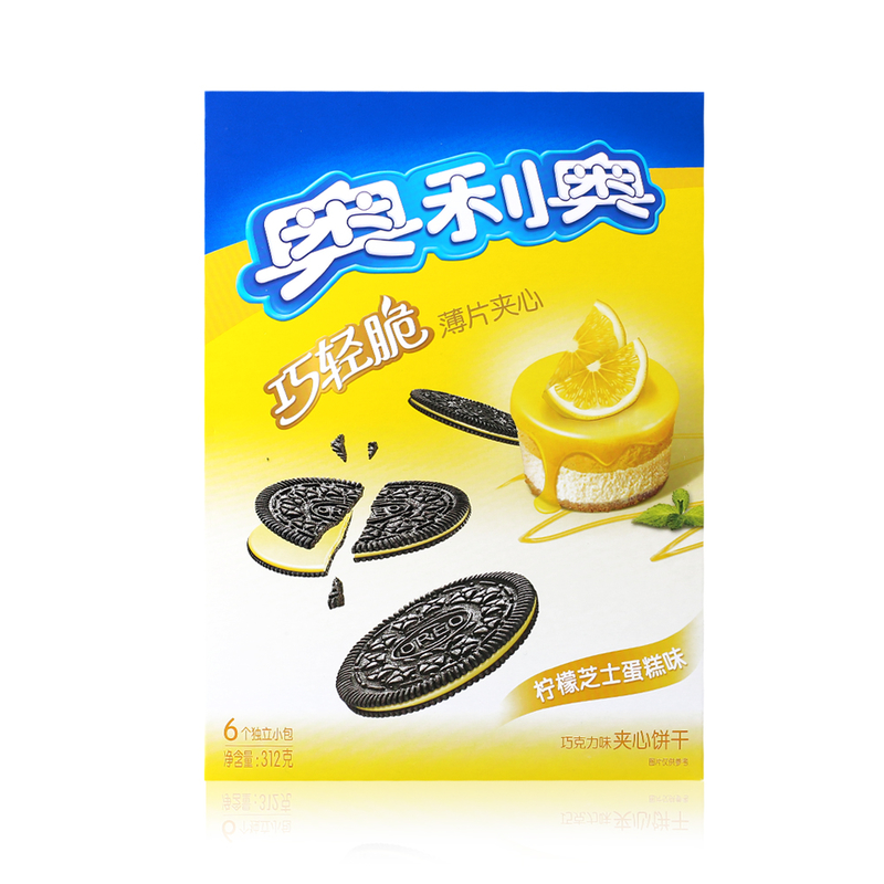 【天猫超市】亿滋 奥利奥巧轻脆薄片饼干柠檬芝士蛋糕味312g