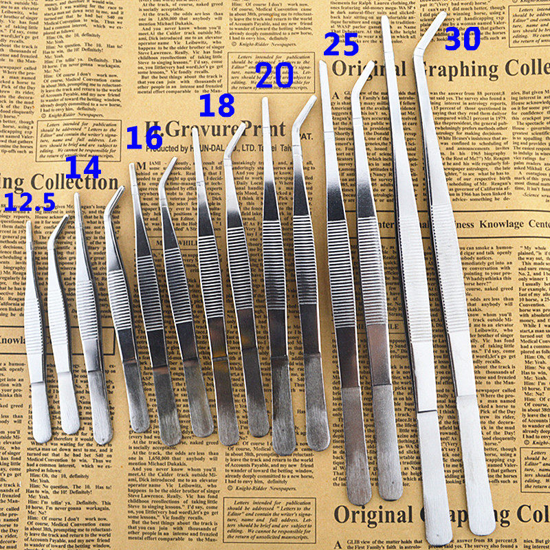 DIY micro landscape tweezers 12 5CM-30CM 1 2mm tea tweezers anti-slip tooth tweezers