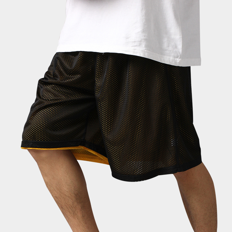 Men's Large Size Beach Sports Shorts, Running Streetball Training Mid-Length Shorts, Double-Sided Mesh Breathable Basketball Shorts