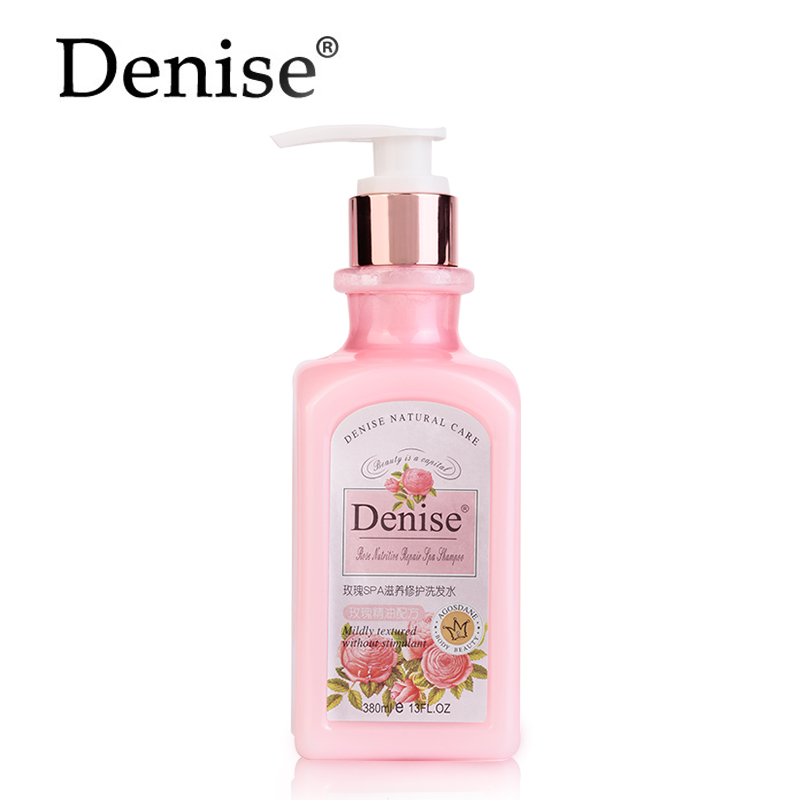 丹尼诗Denise 玫瑰SPA滋养修护洗发水380ML精油配方