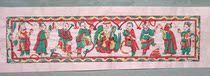 State-level intangible cultural heritage collection gift country gift Wuqiang woodcut new year one of the Eight Immortals qing shou 4
