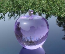 Amethyst Apple Ornament 80mm Birthday Gift Christmas Gift Holiday Gift