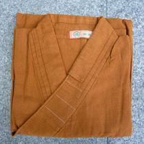 High-end phase card natural pure hemp long-shirt pure hemp yarn big coat natural pure hemp monk clothes