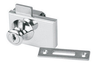 Thickened Single Door Single-sided Open Glass Cabinet Door Lock Display Cabinet Door Lock 417 Single Open Glass Lock Clip 5-8mm